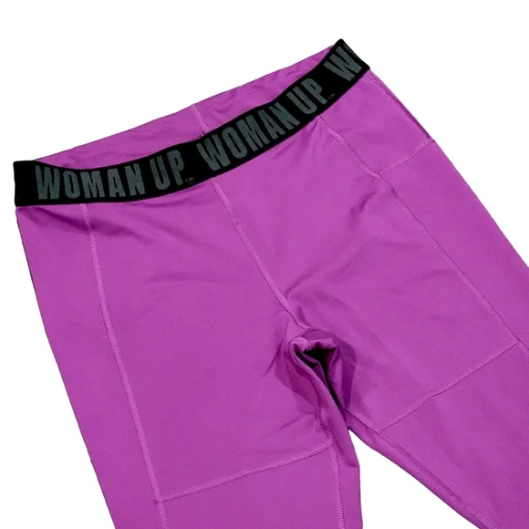 Lucy Woman Up Bright Purple Athletic Capri Leggings Size Medium - Picture 3 of 15